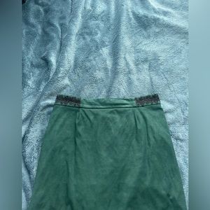 Naf Naf skirt green velvet